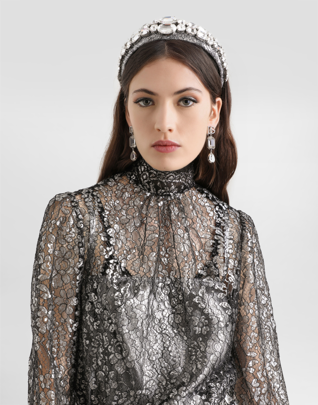 金银线蕾丝上衣4