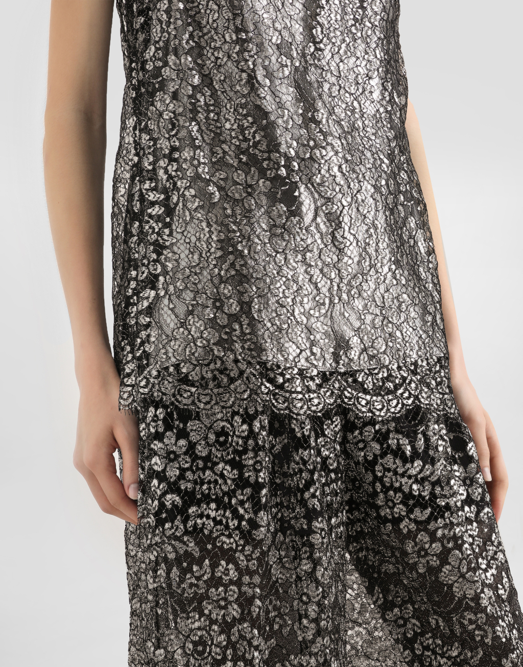 金银线蕾丝上衣4