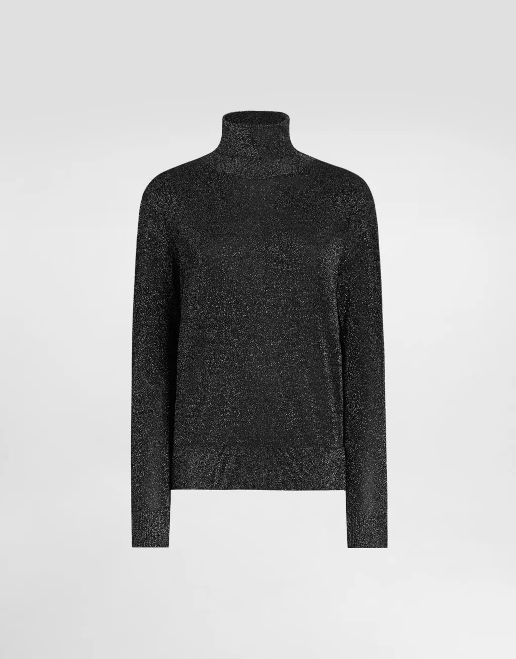 金属粘胶高领针织衫