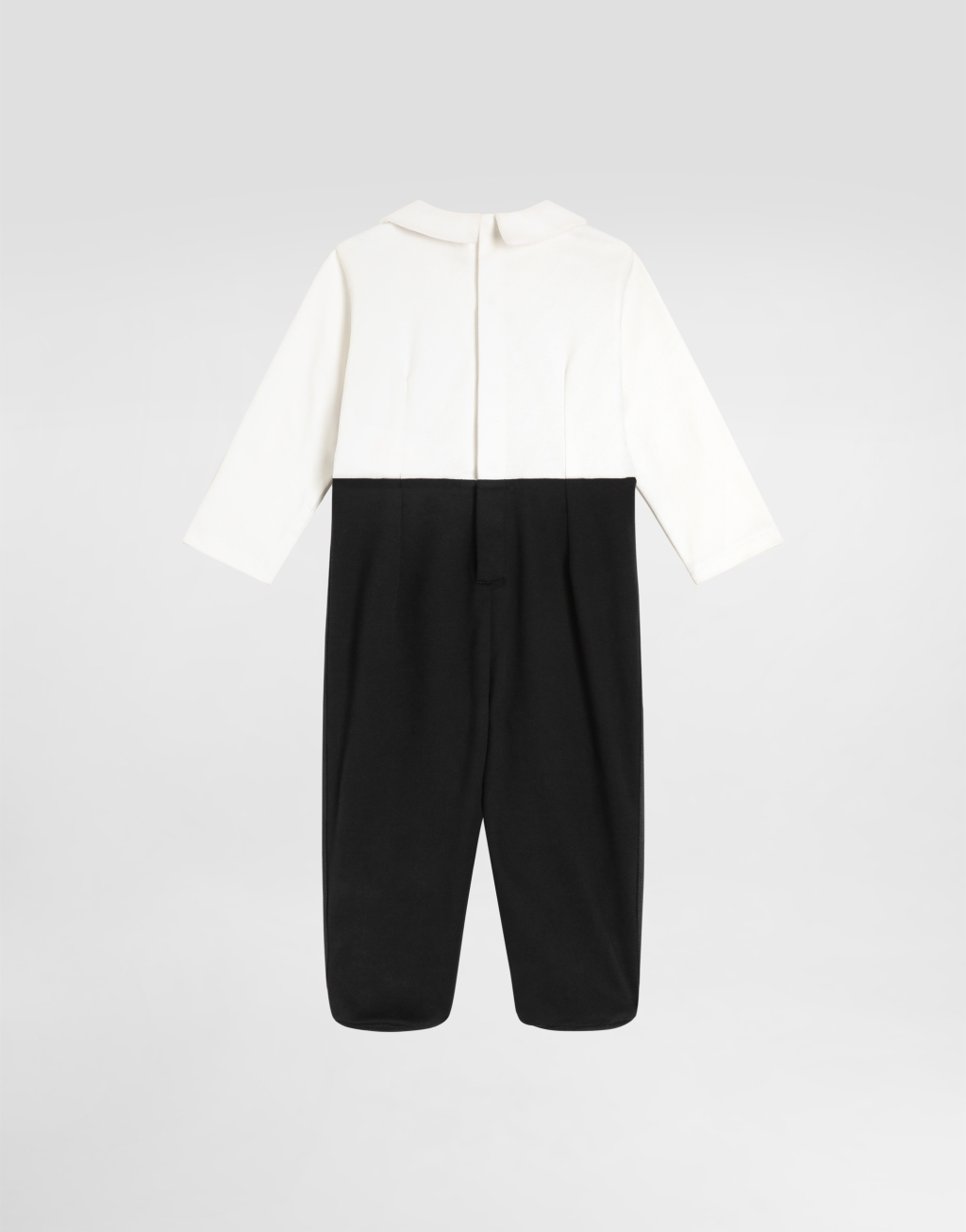 刺绣珠地网眼与针织面料拼接连体衣2