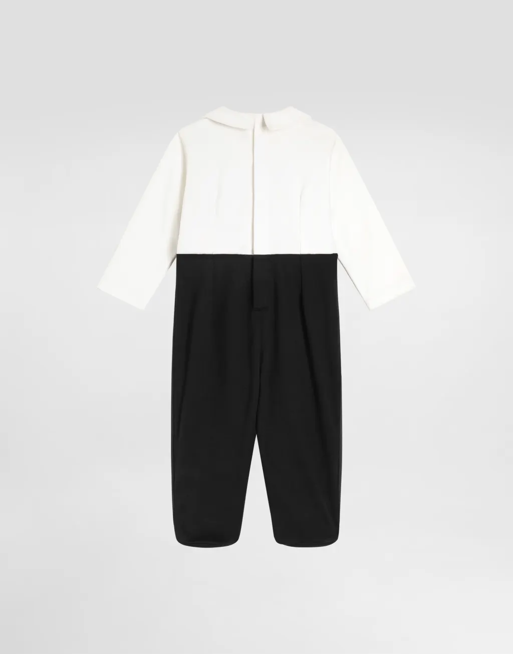 刺绣珠地网眼与针织面料拼接连体衣