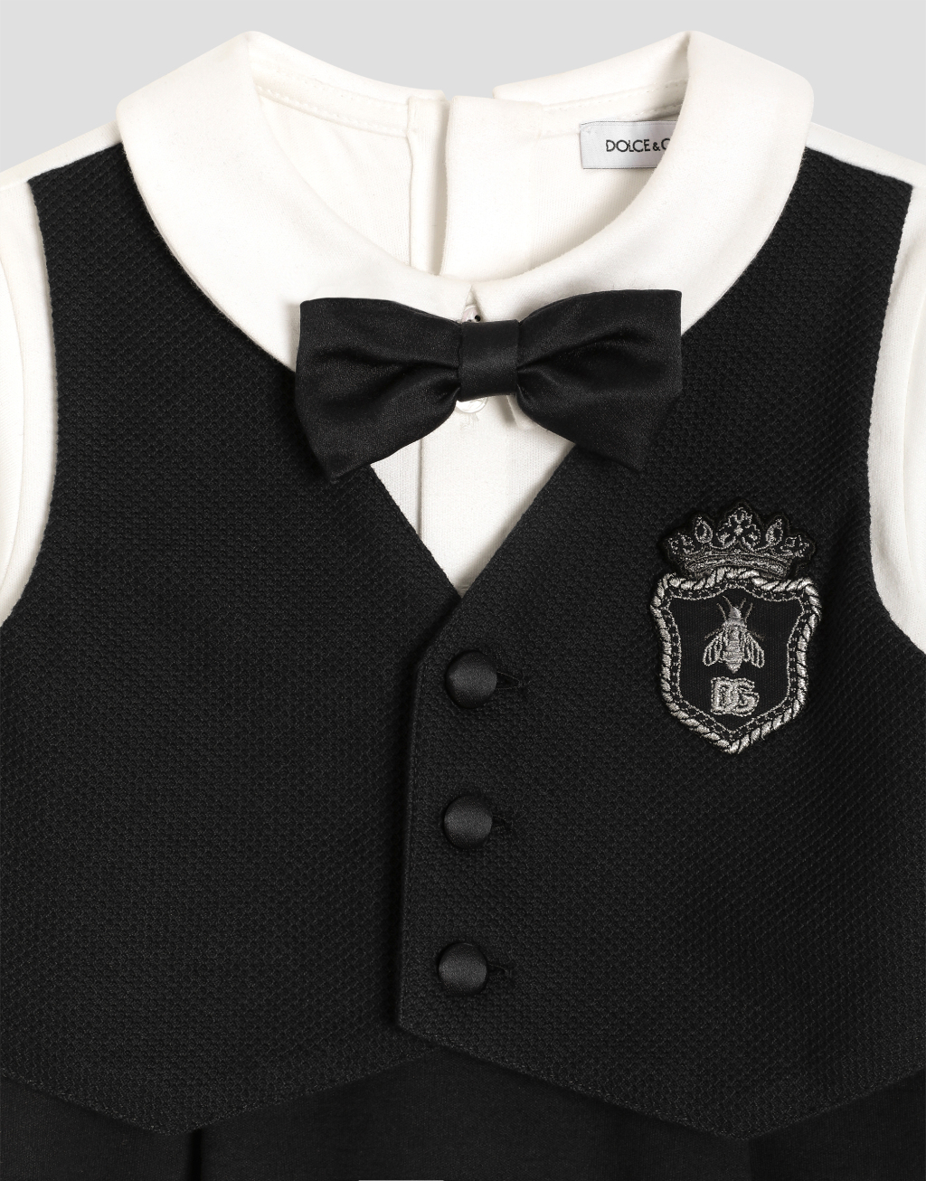 刺绣珠地网眼与针织面料拼接连体衣3