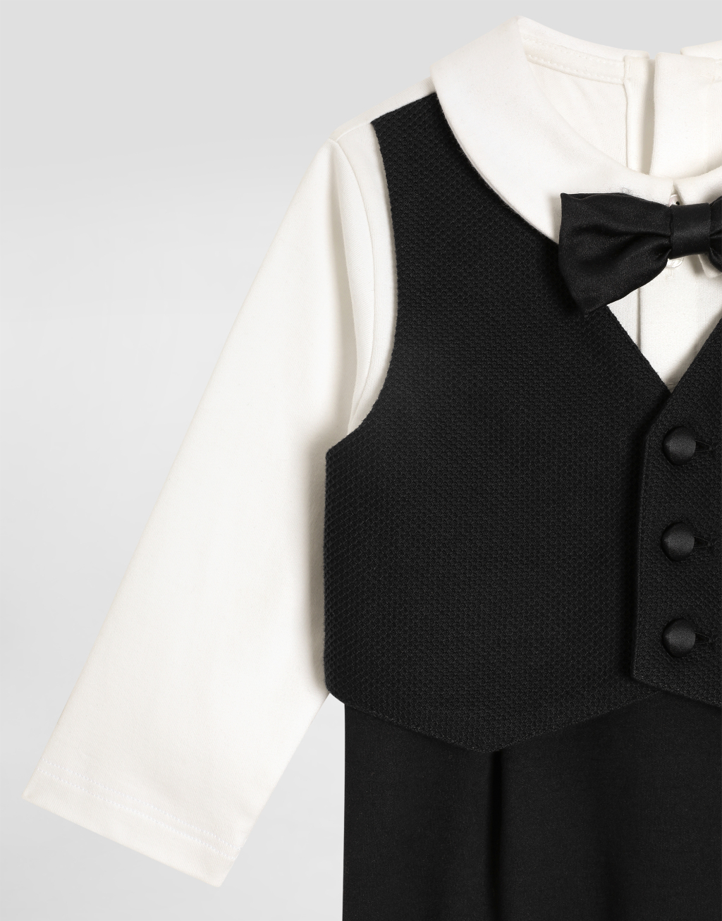 刺绣珠地网眼与针织面料拼接连体衣4