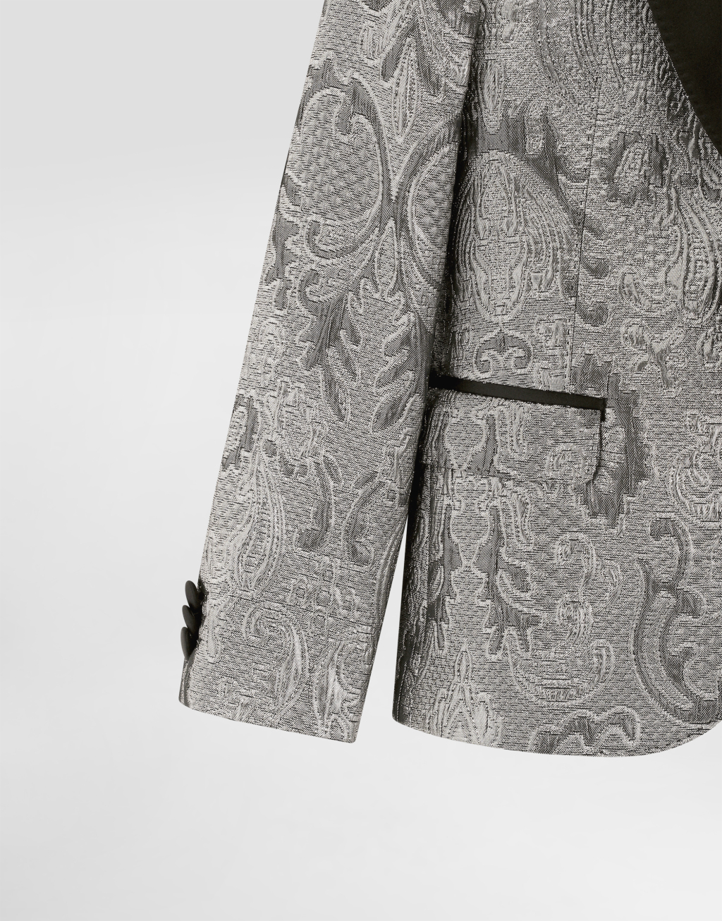 金银线提花单排扣夹克3