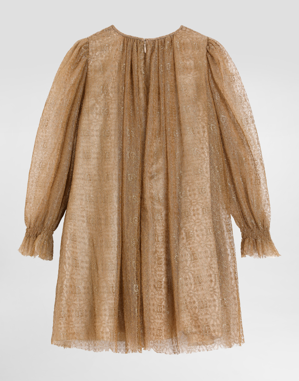 金银线蕾丝连衣裙2