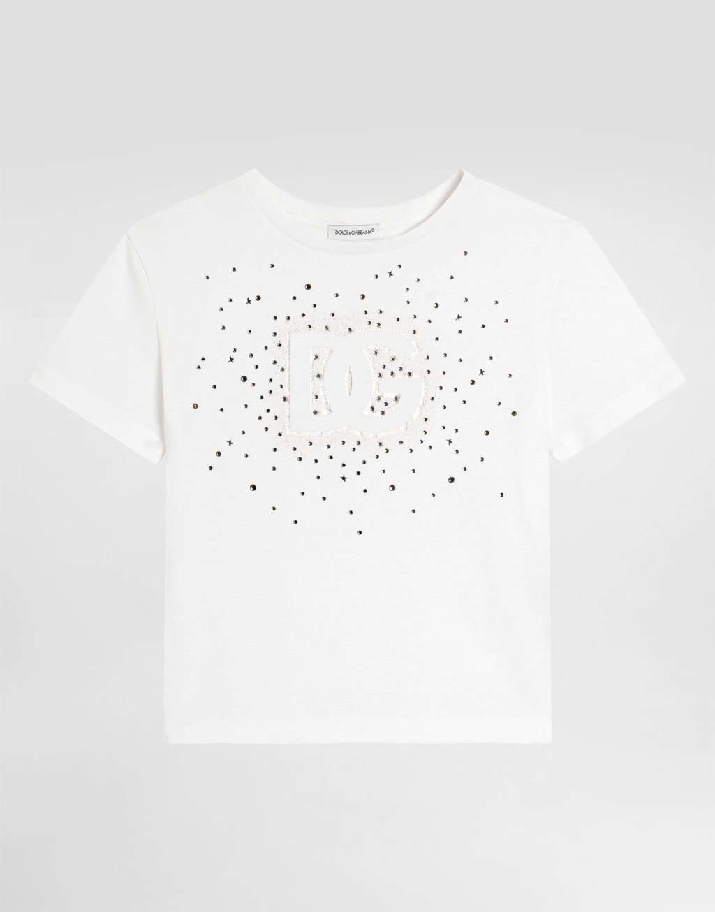 DG 徽标水晶缀饰平纹针织 T 恤1