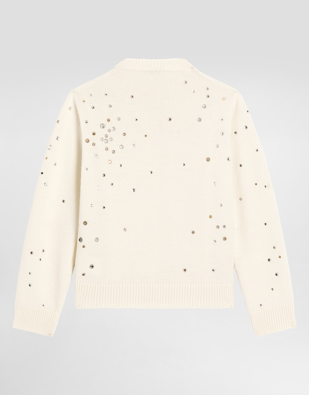 水钻缎纹羊毛开衫2