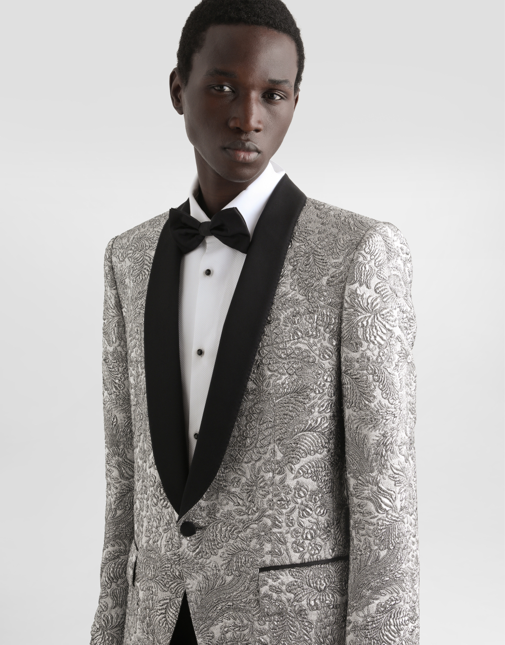 金银线花卉单排扣夹克4