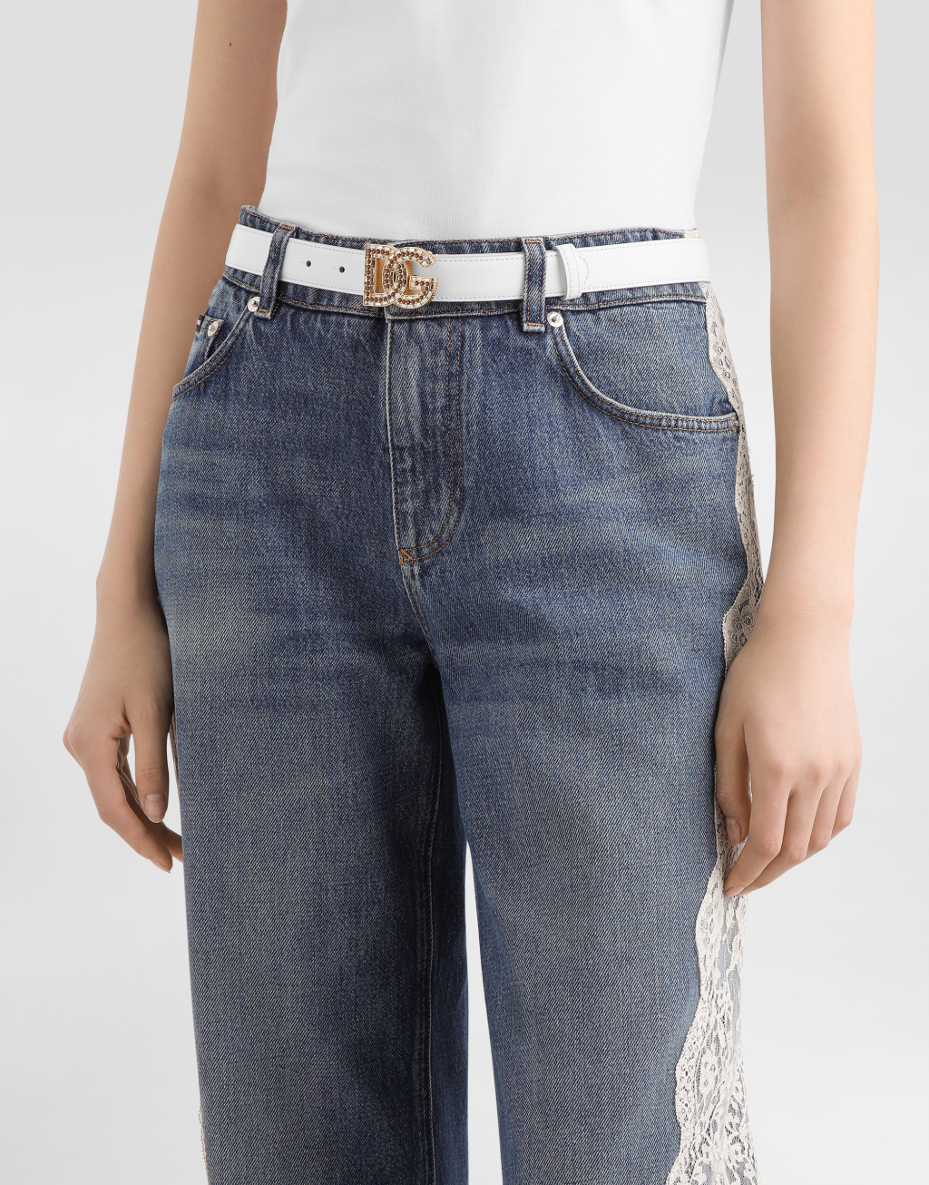 DG 徽标小牛皮腰带2