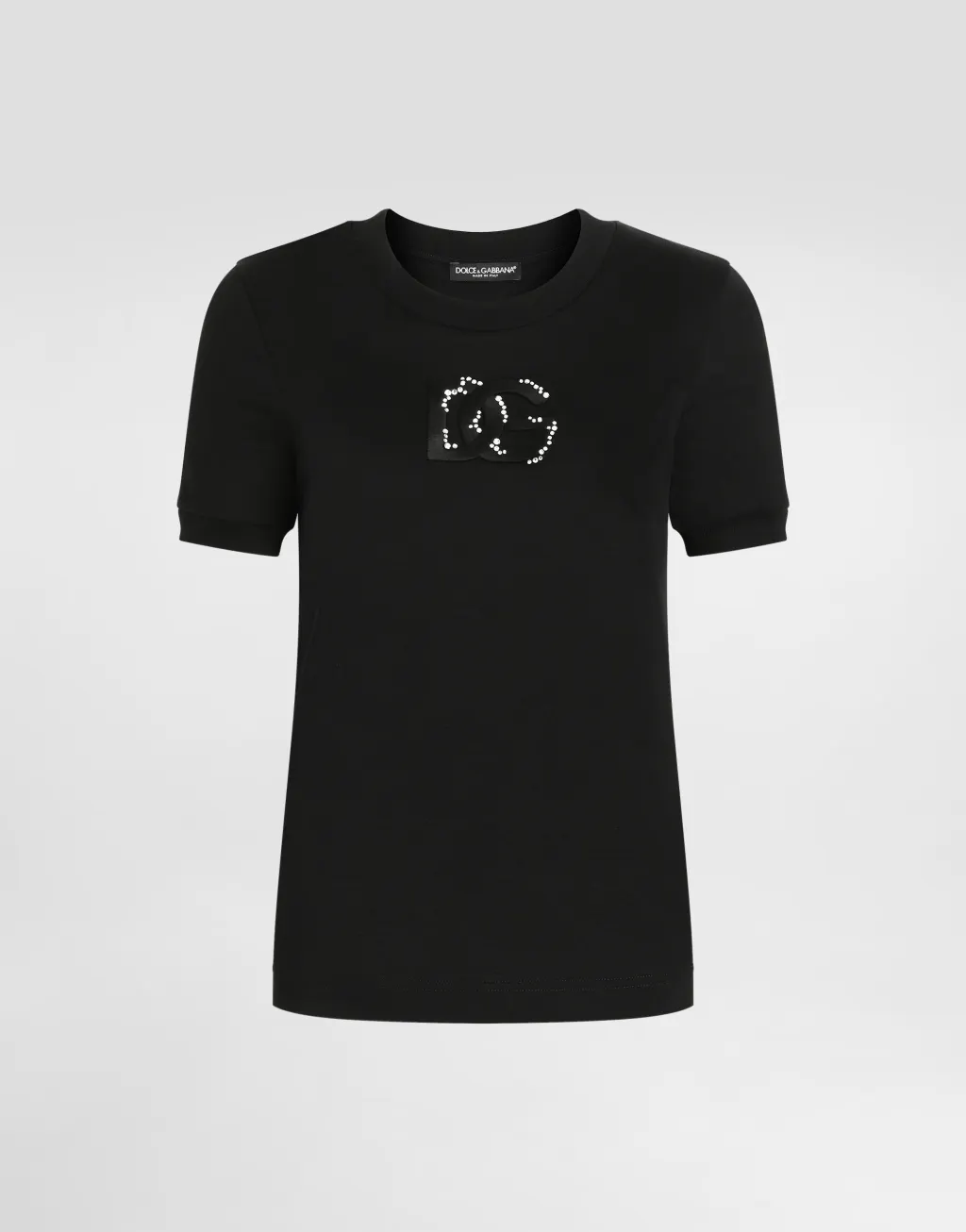 亮片 DG 刺绣平纹针织 T 恤