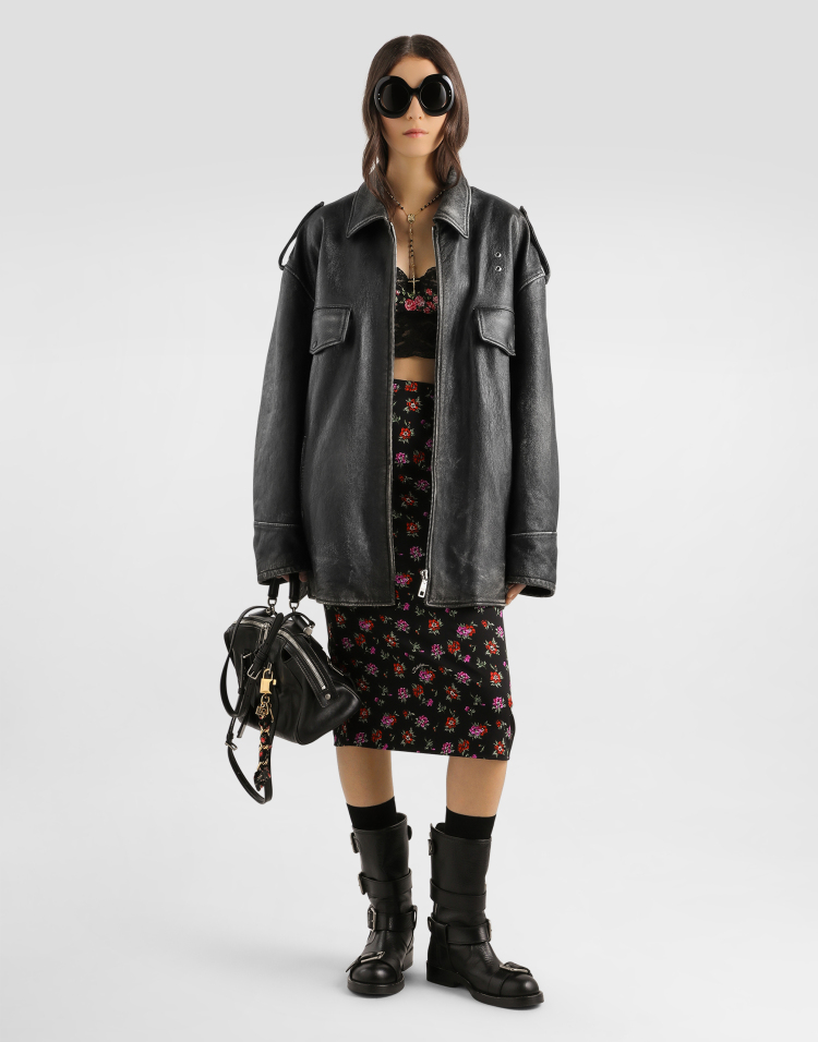 花卉印花直筒半裙