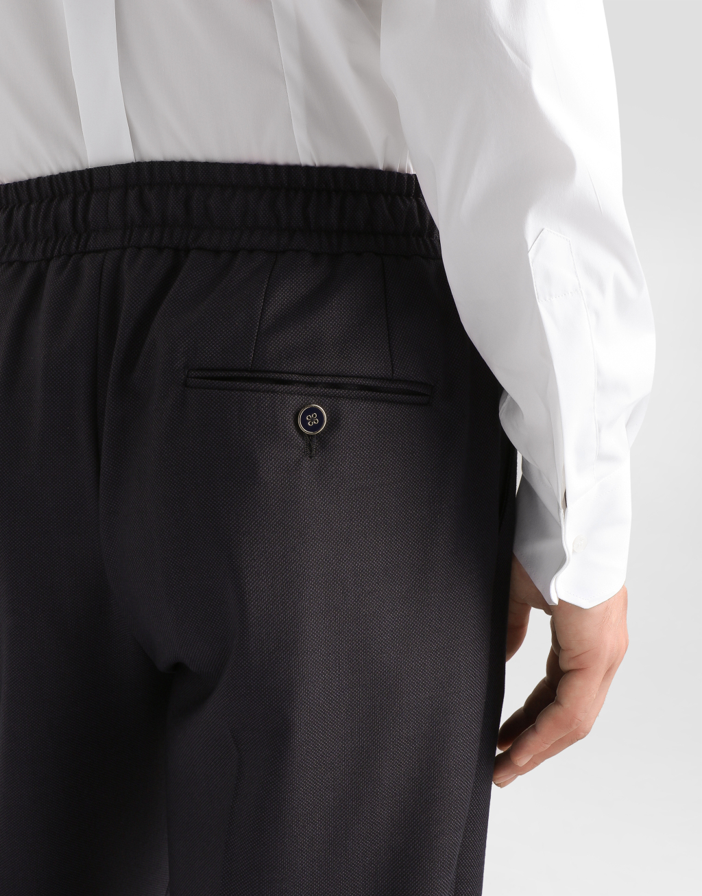 鸟眼纹羊毛慢跑裤5