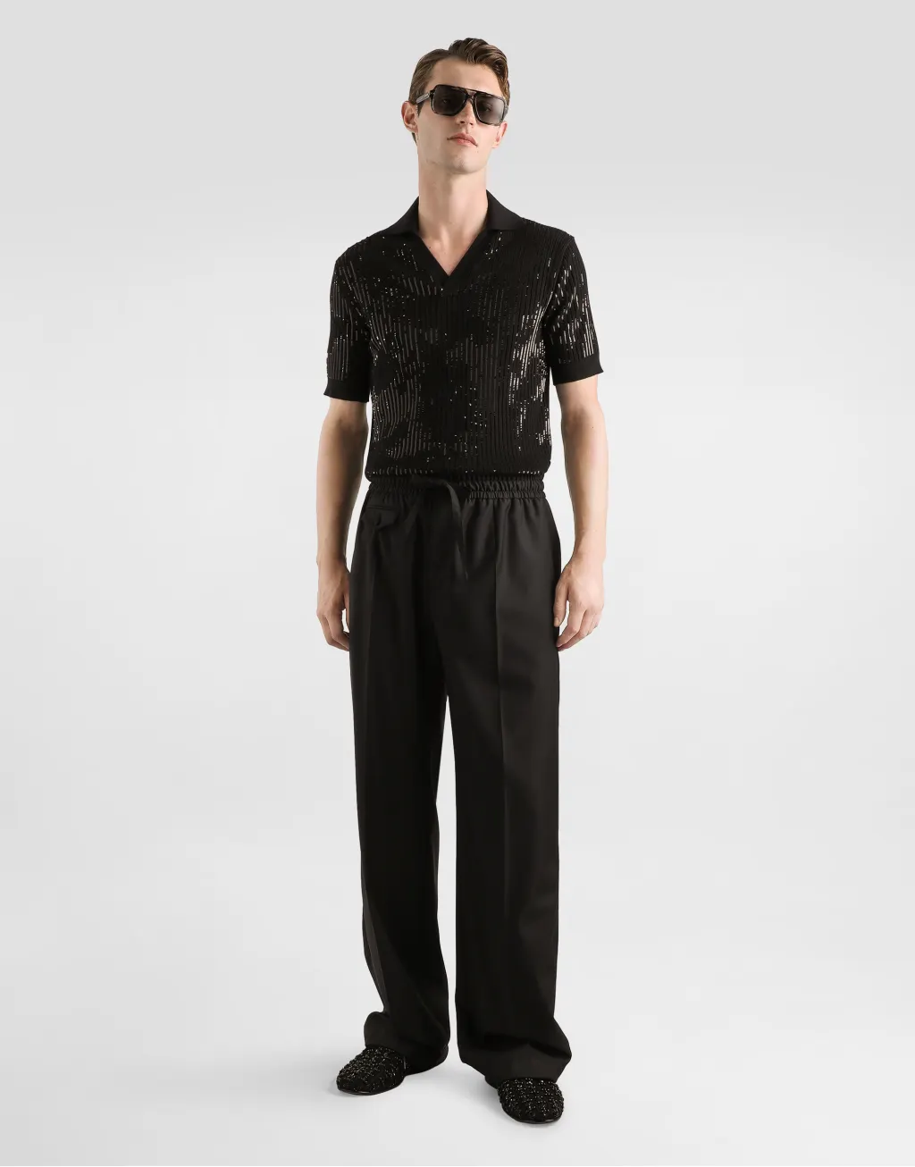 羊毛混丝 Polo 衫