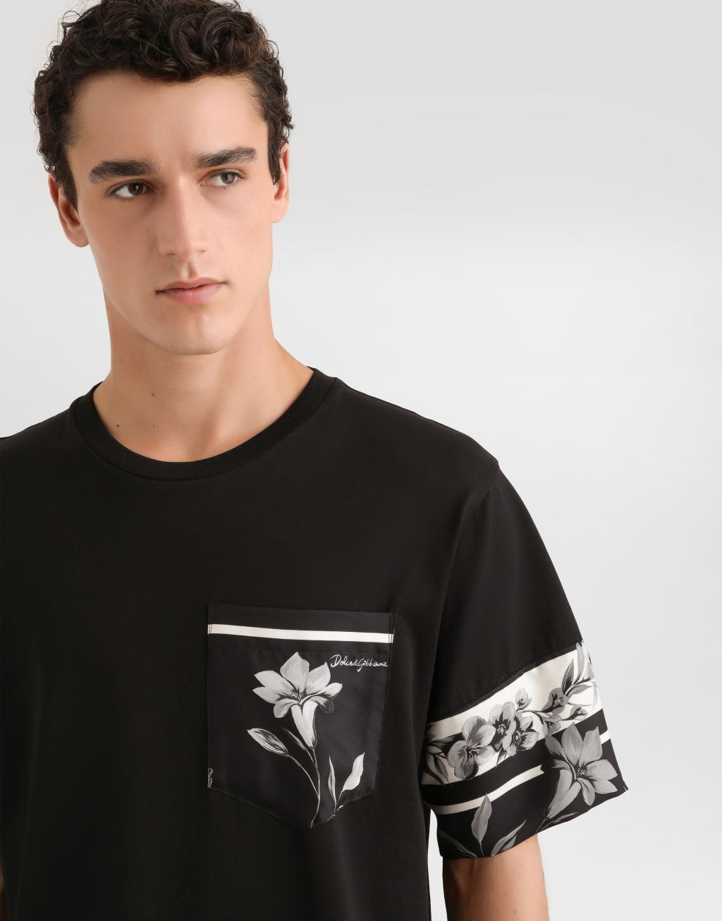 印花丝棉混纺 T 恤4