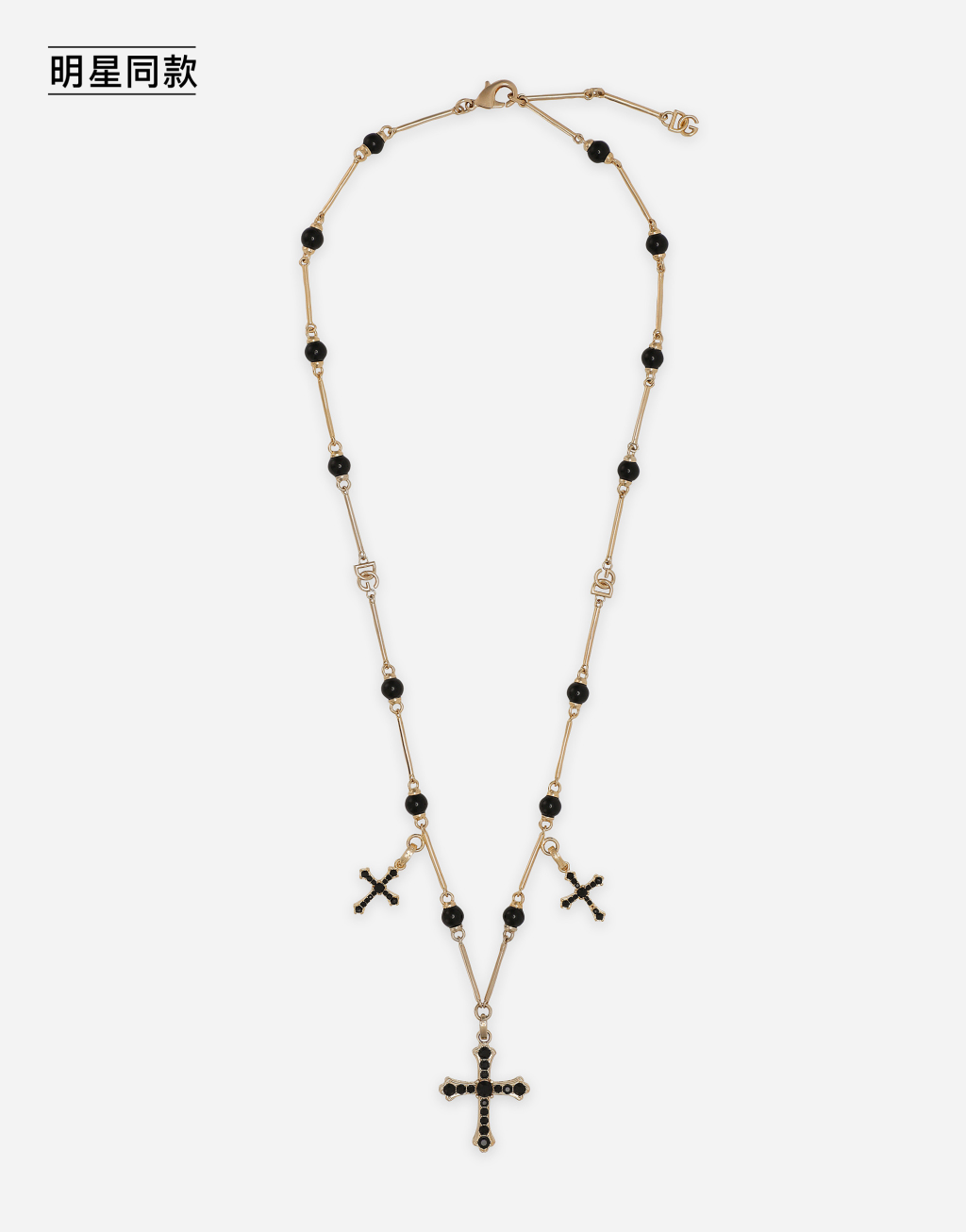 十字架串珠项链 + 十字架坠饰手环套组2