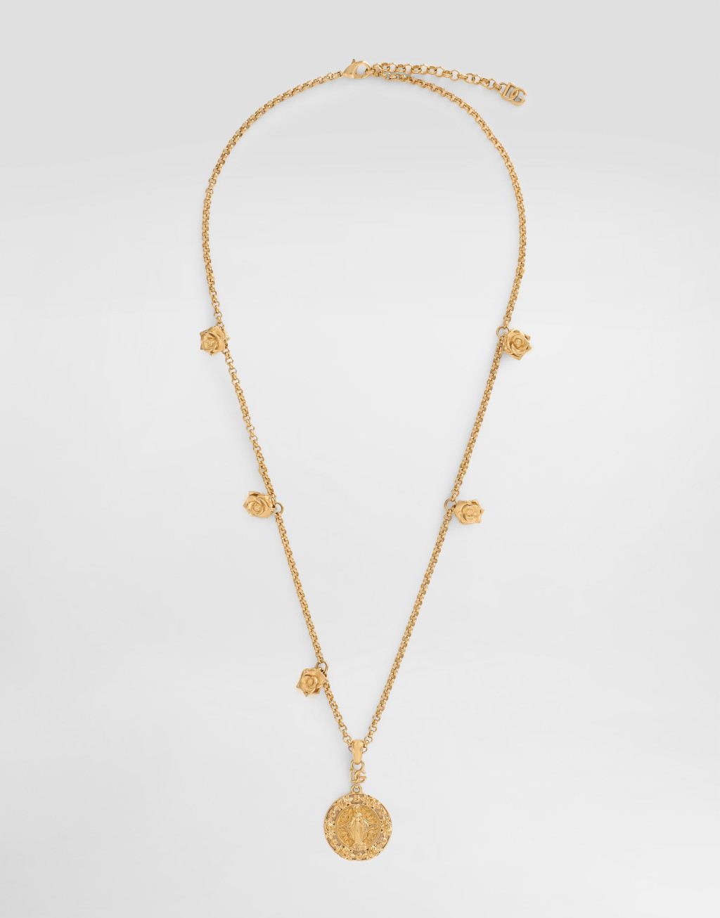 徽标金属项链 + 圆章与十字架别针套组2