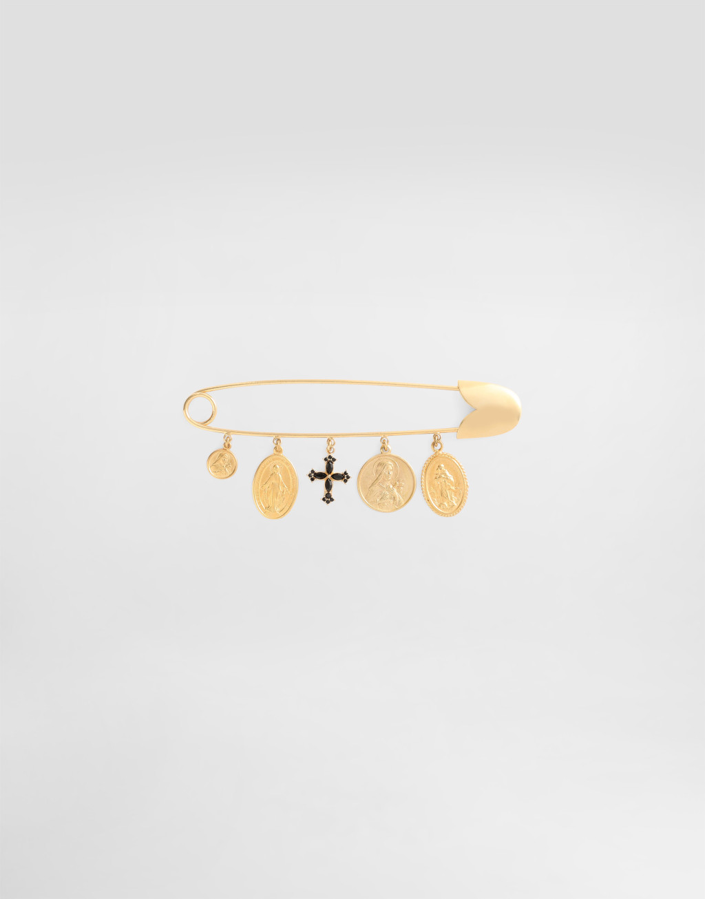 徽标金属项链 + 圆章与十字架别针套组5