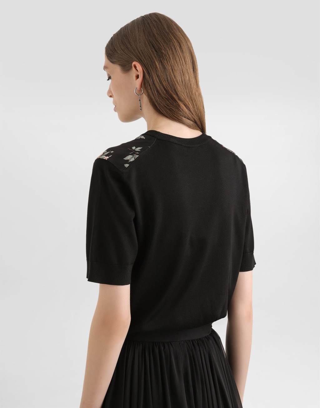 玫瑰印花真丝套衫5