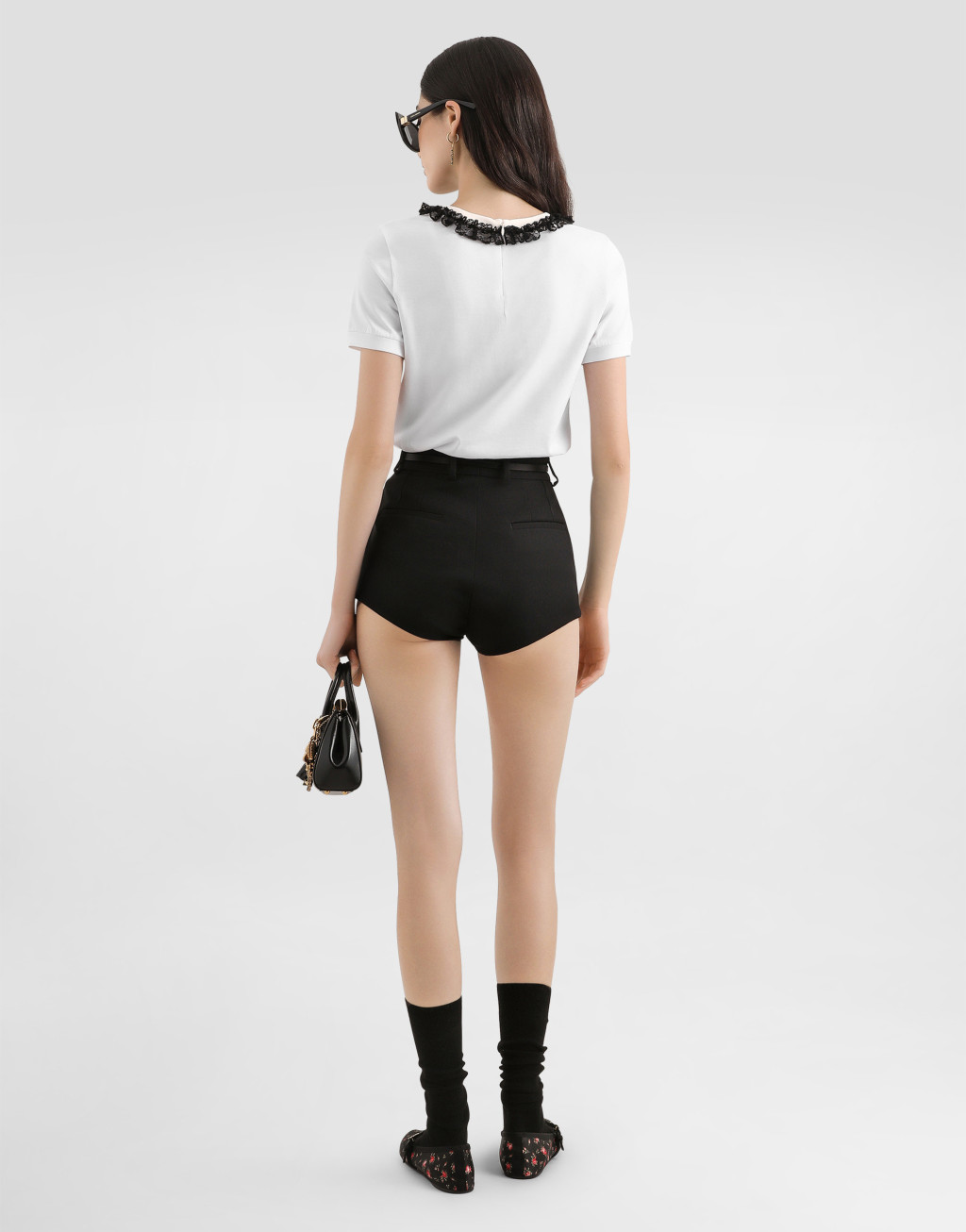 DG 刺绣与蕾丝平纹针织 T 恤3