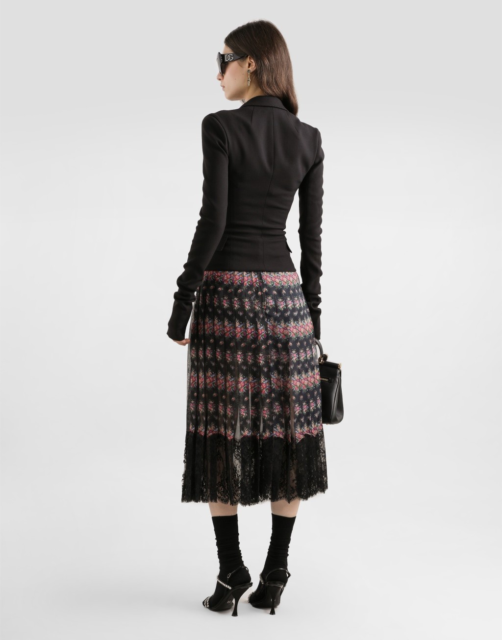 碎花百褶雪纺半身裙3