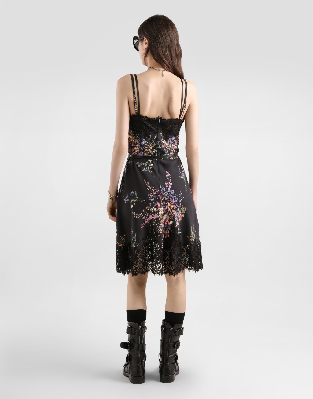 花卉印花电力纺衬裙礼服5