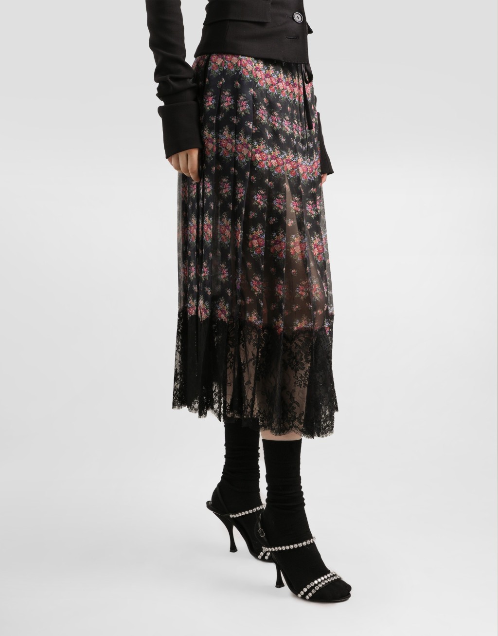 碎花百褶雪纺半身裙4