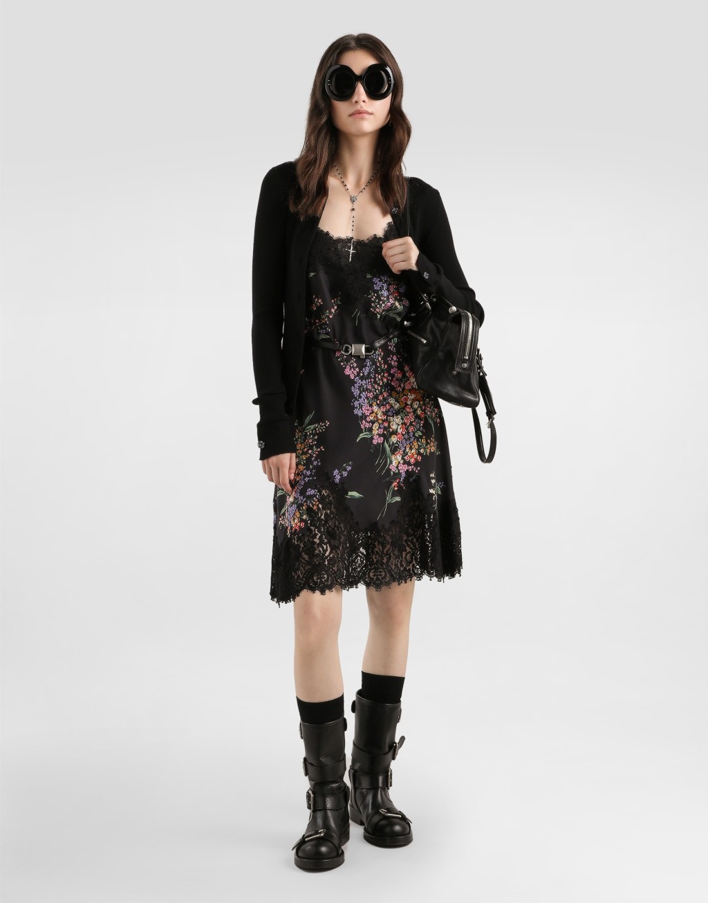 花卉印花电力纺衬裙礼服2