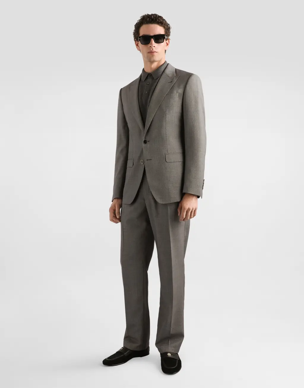 鸟眼纹单排扣羊毛夹克