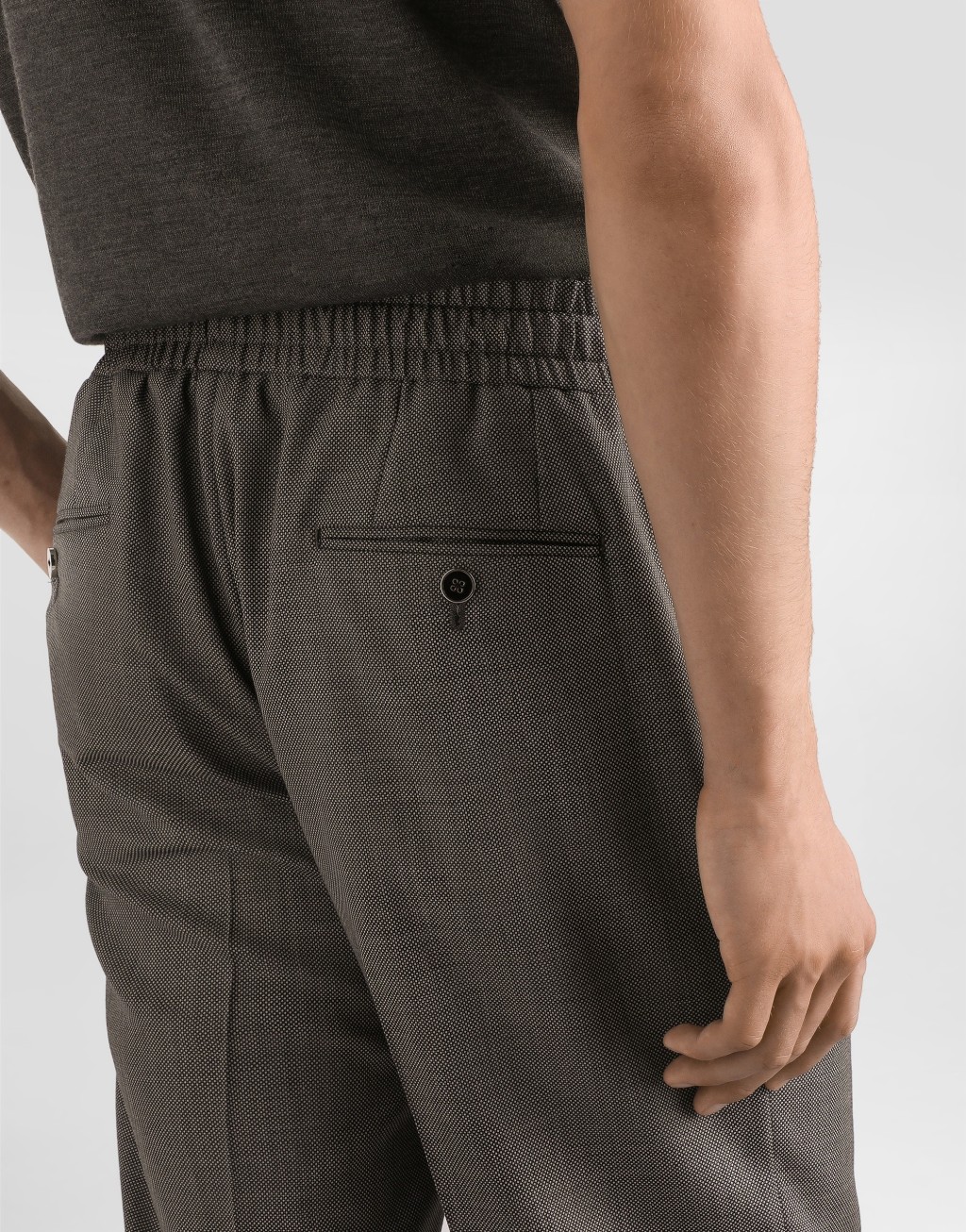 鸟眼纹羊毛慢跑裤5