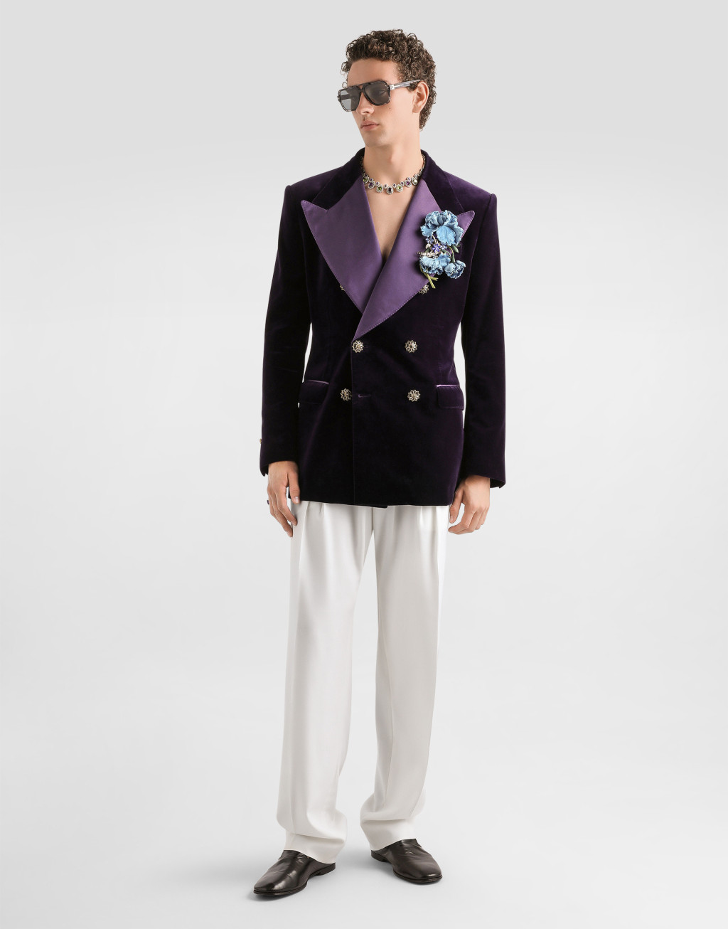 光面天鹅绒 Sicilia 双排扣夹克2