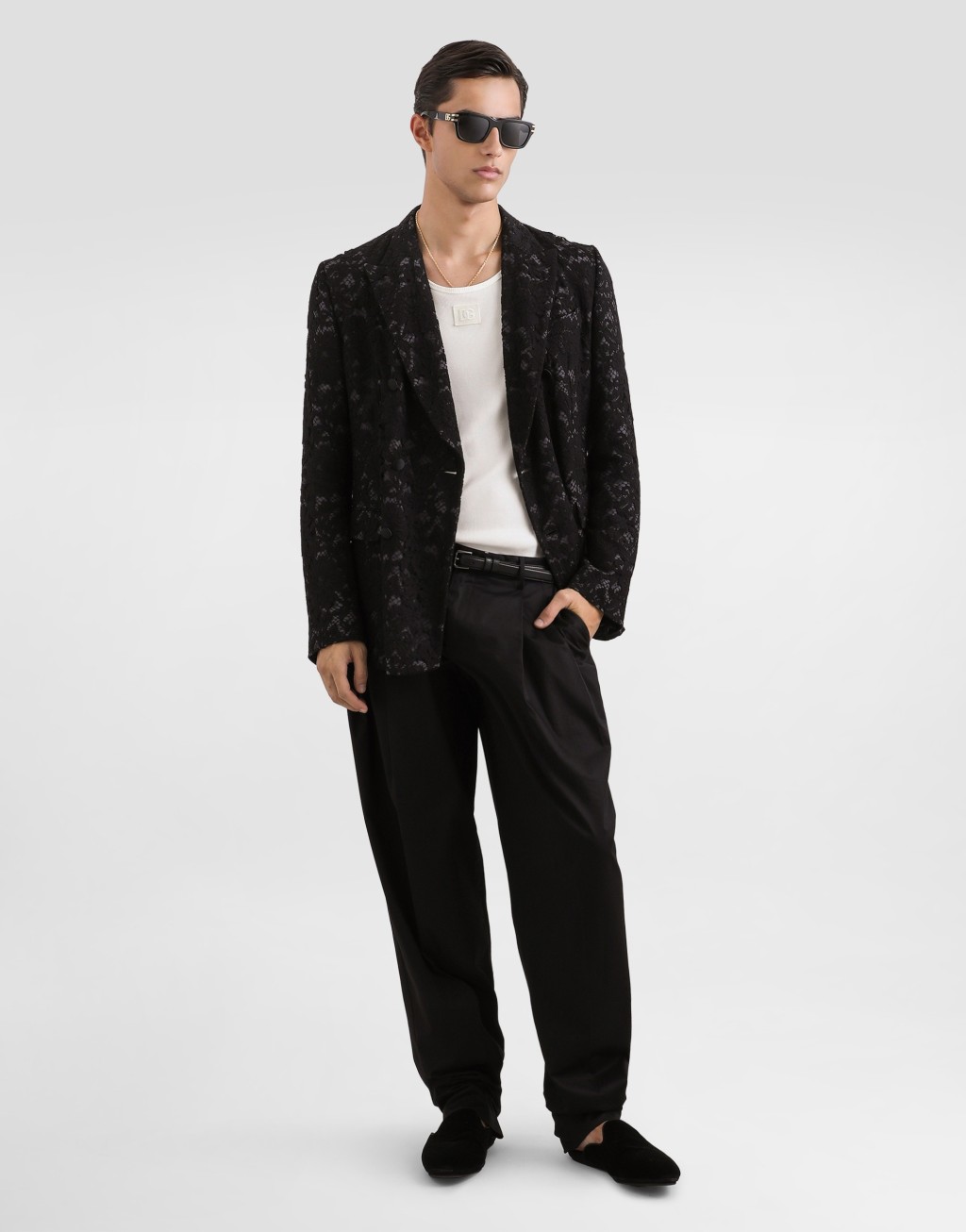 蕾丝双排扣夹克2