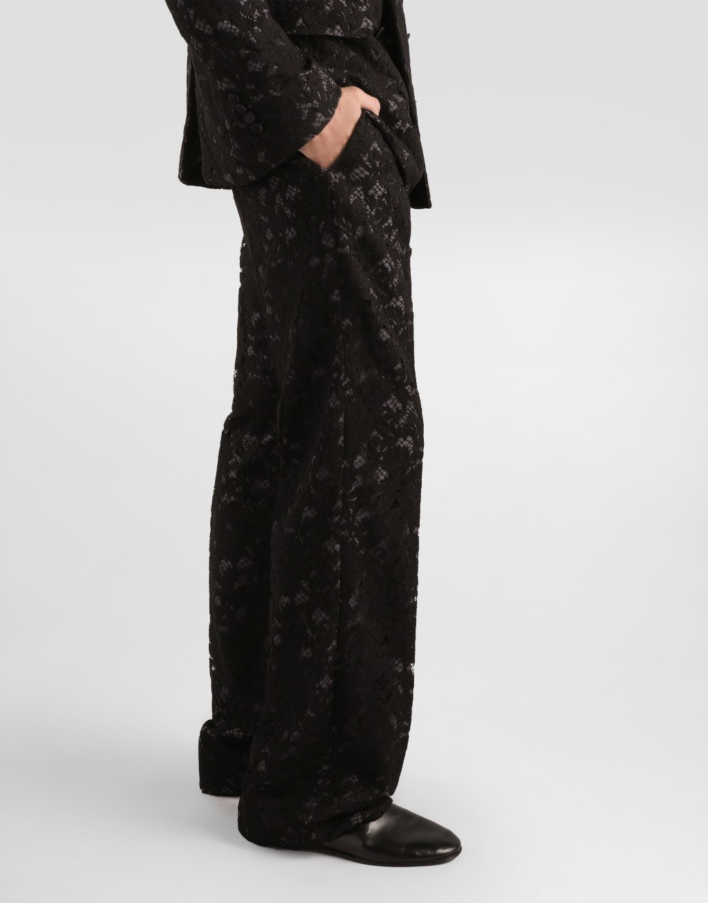 双层真丝蕾丝长裤4