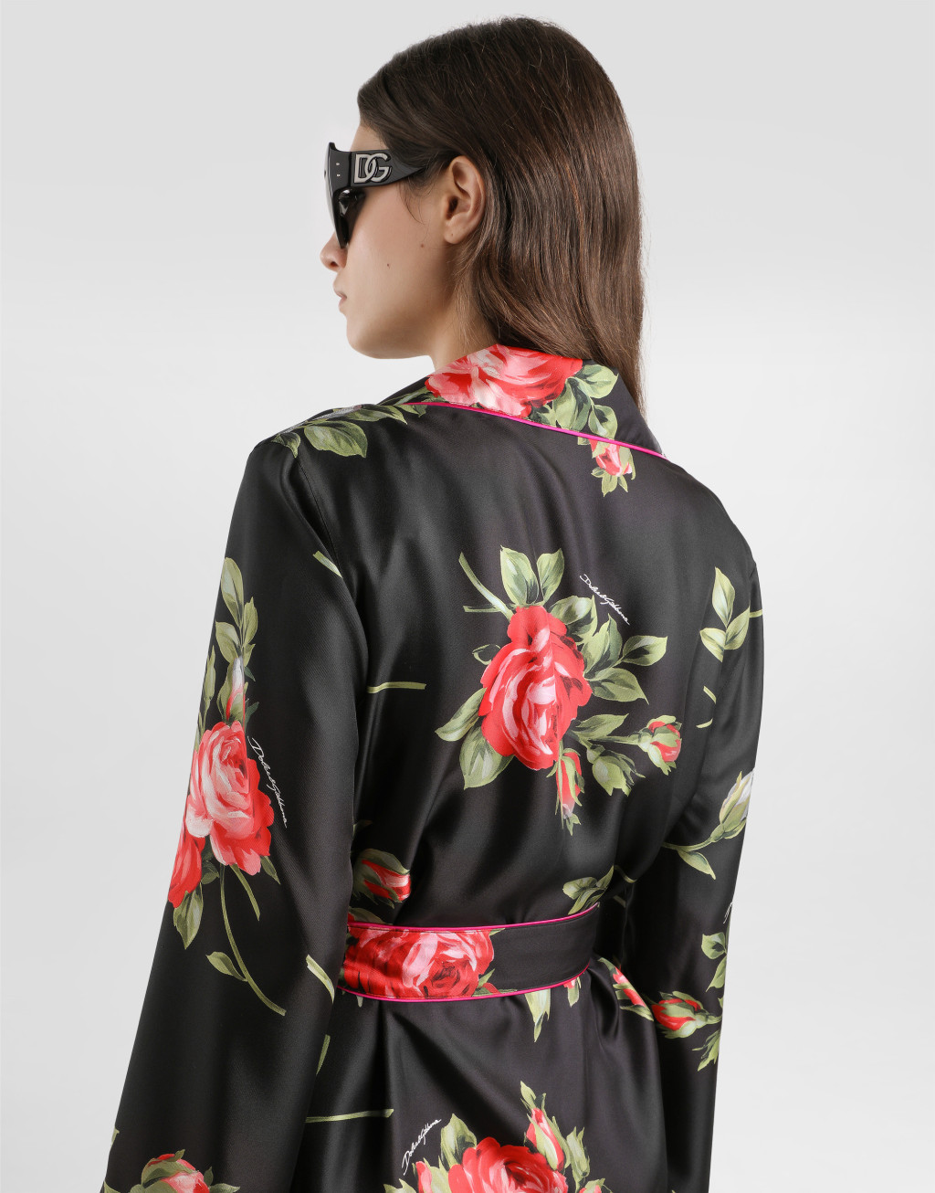 玫瑰印花真丝斜纹 Vanity 衬衫5