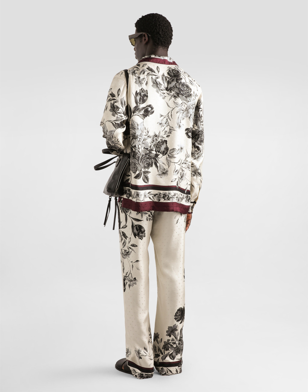 花束印花真丝斜纹衬衫3