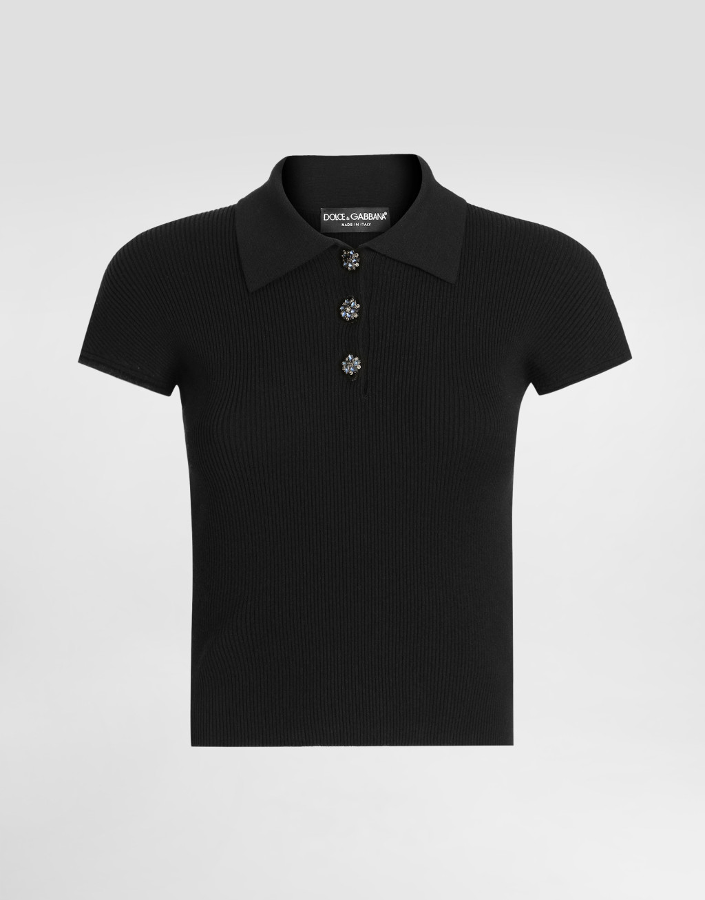 Polo 领细罗纹套衫1