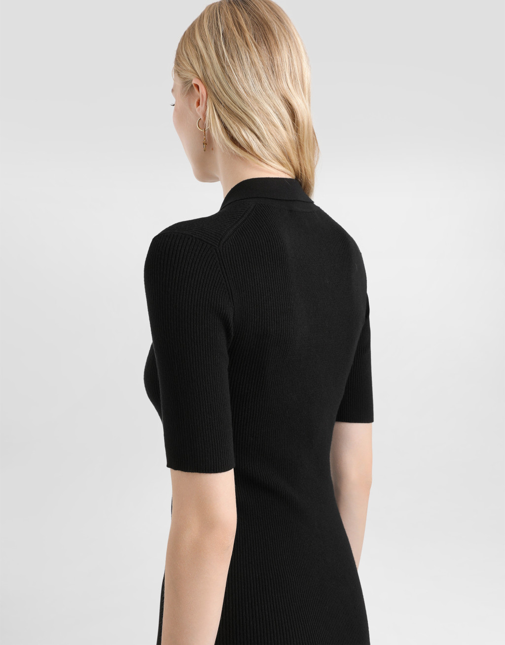 Polo 领细罗纹套衫5