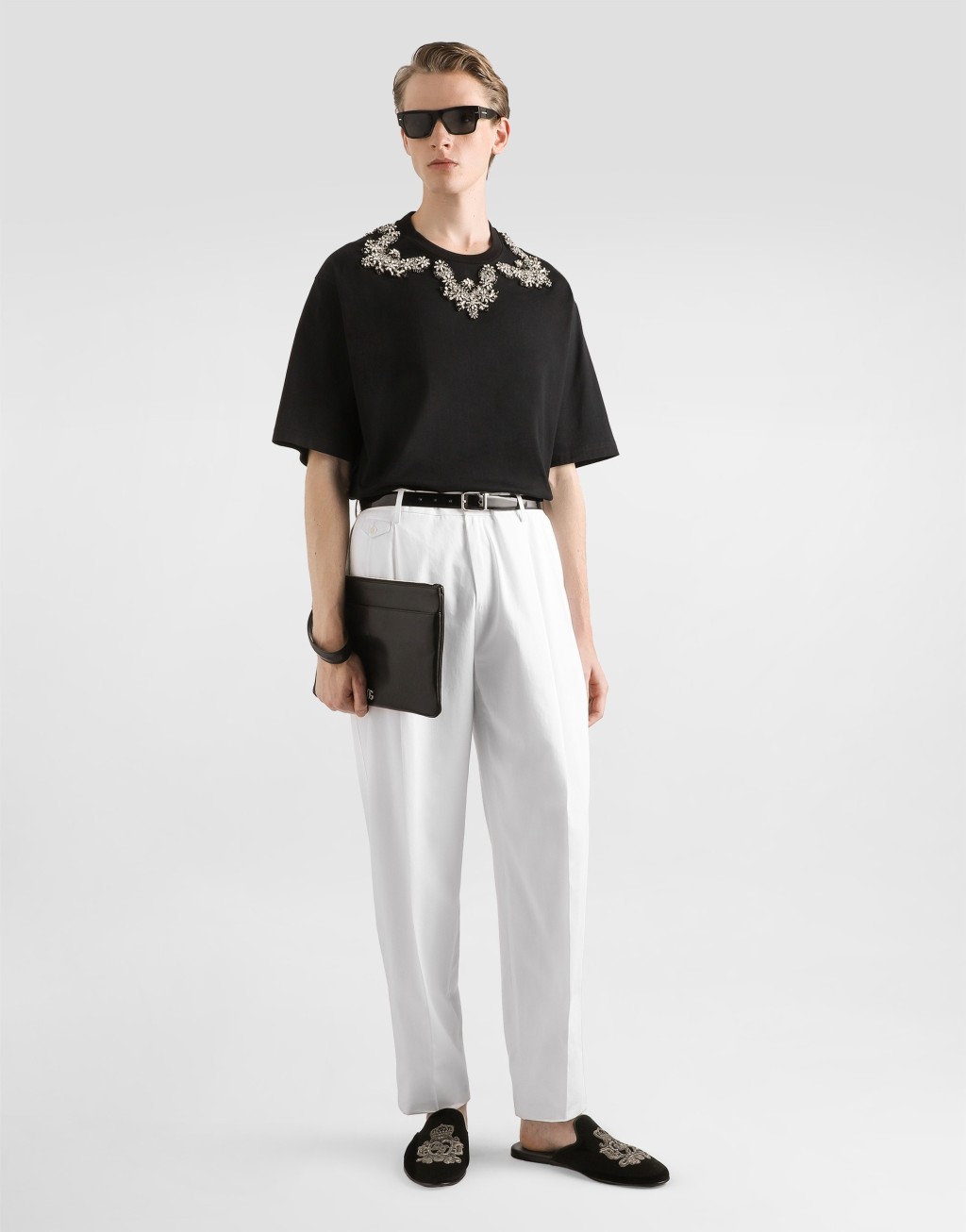 刺绣平纹针织 T 恤2