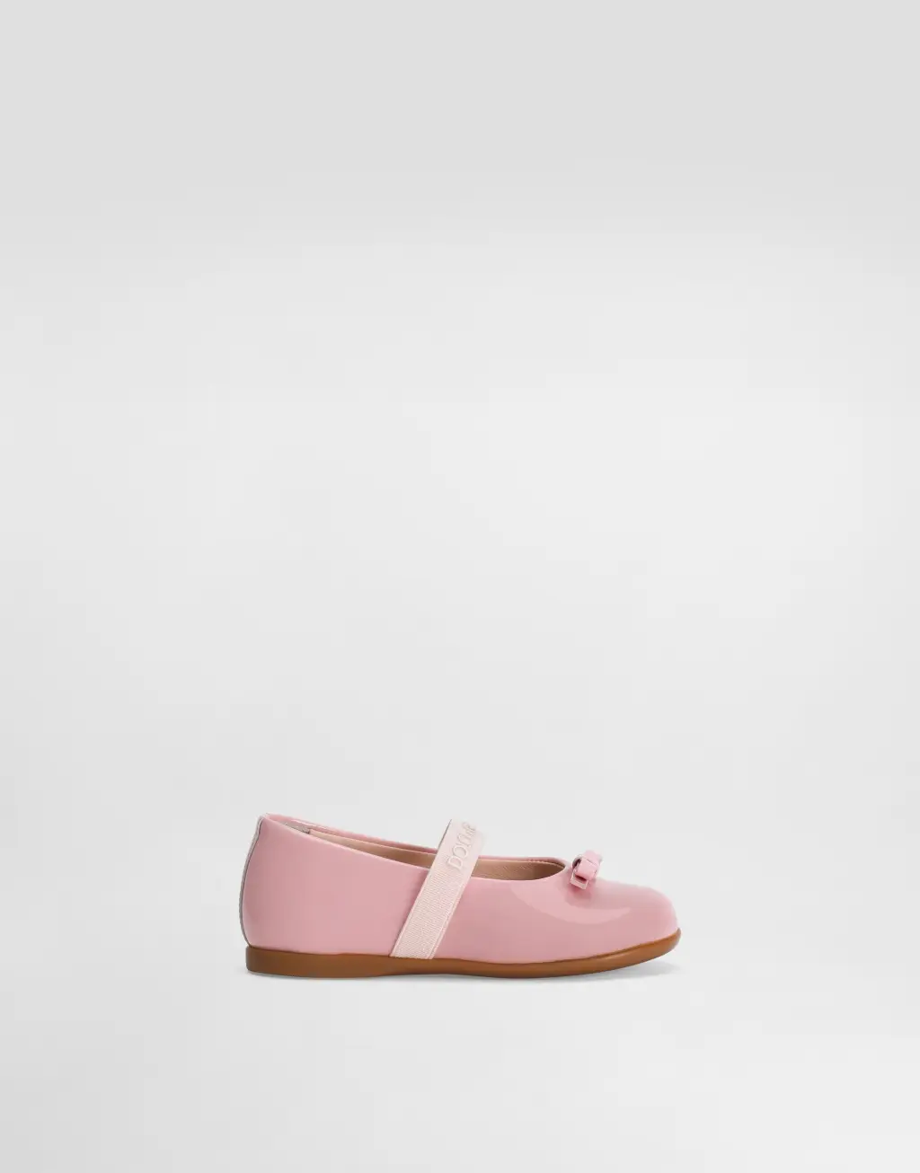 蝴蝶结漆皮芭蕾平底鞋