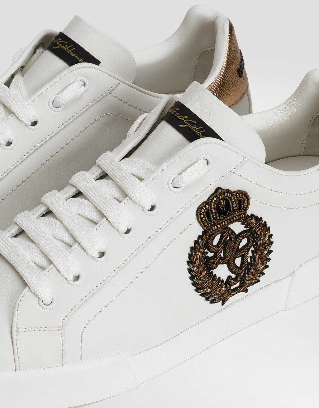 PORTOFINO 皇冠拼饰纳帕小牛皮运动鞋4