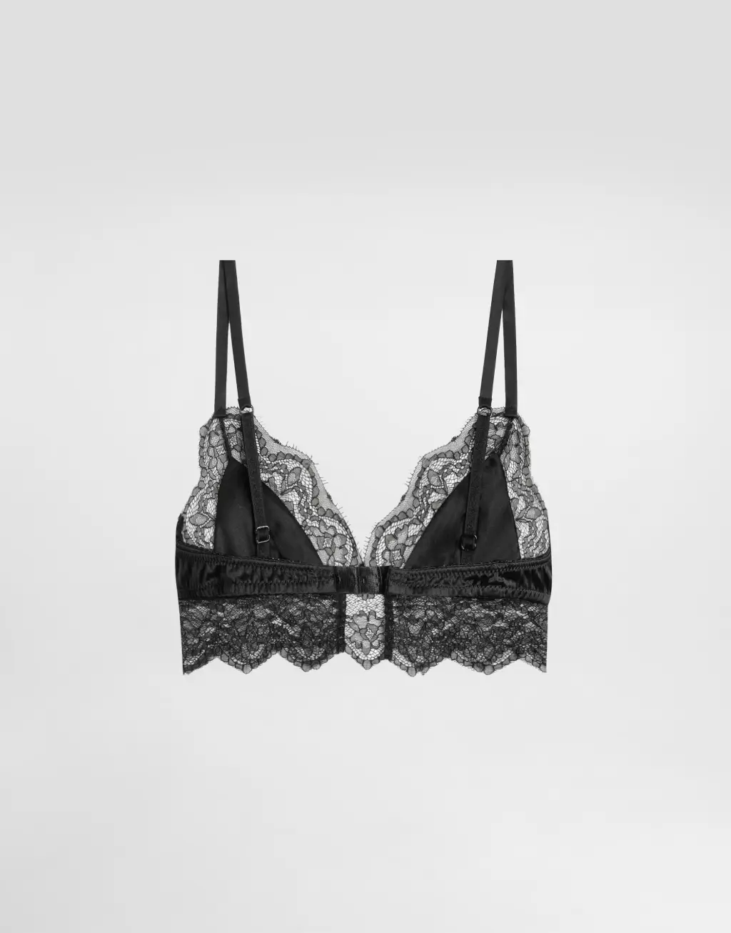 蕾丝装饰缎布软杯文胸