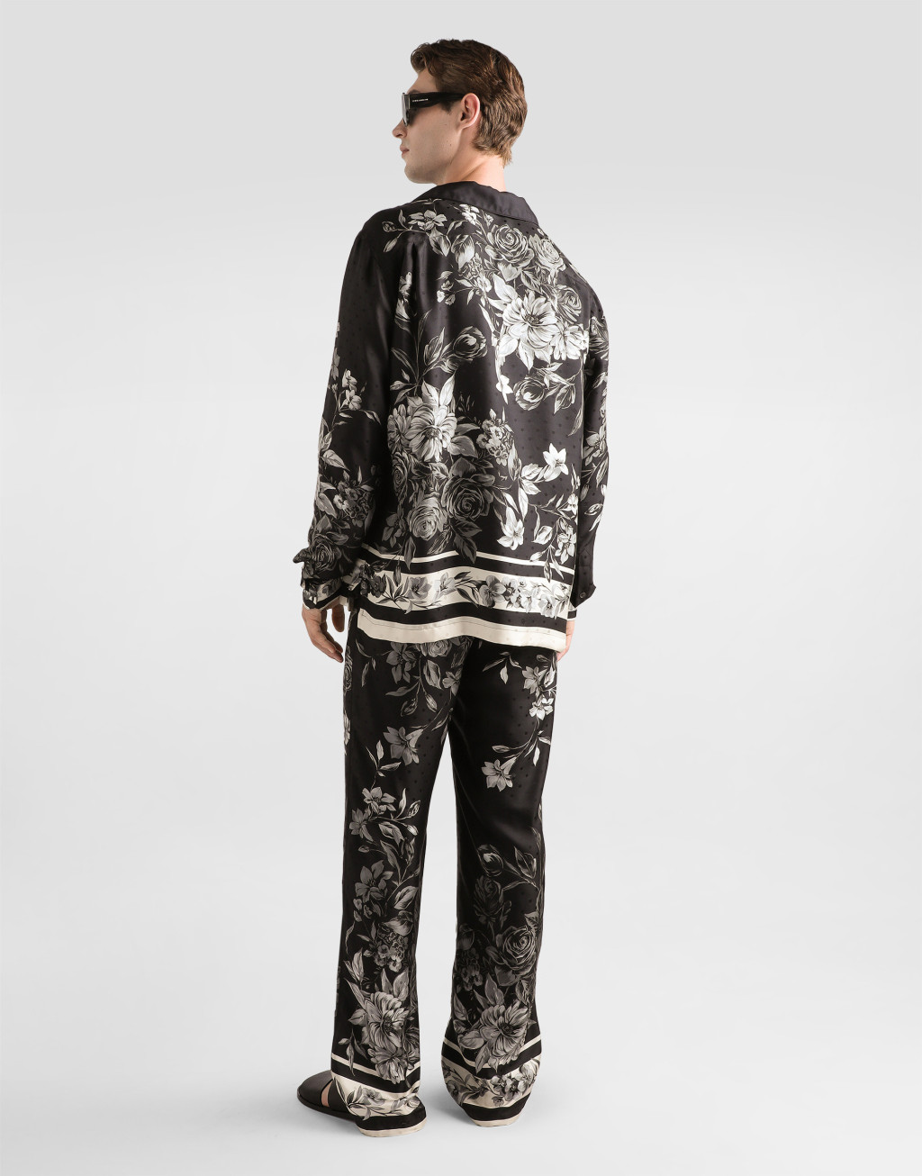 花束印花提花真丝斜纹衬衫3