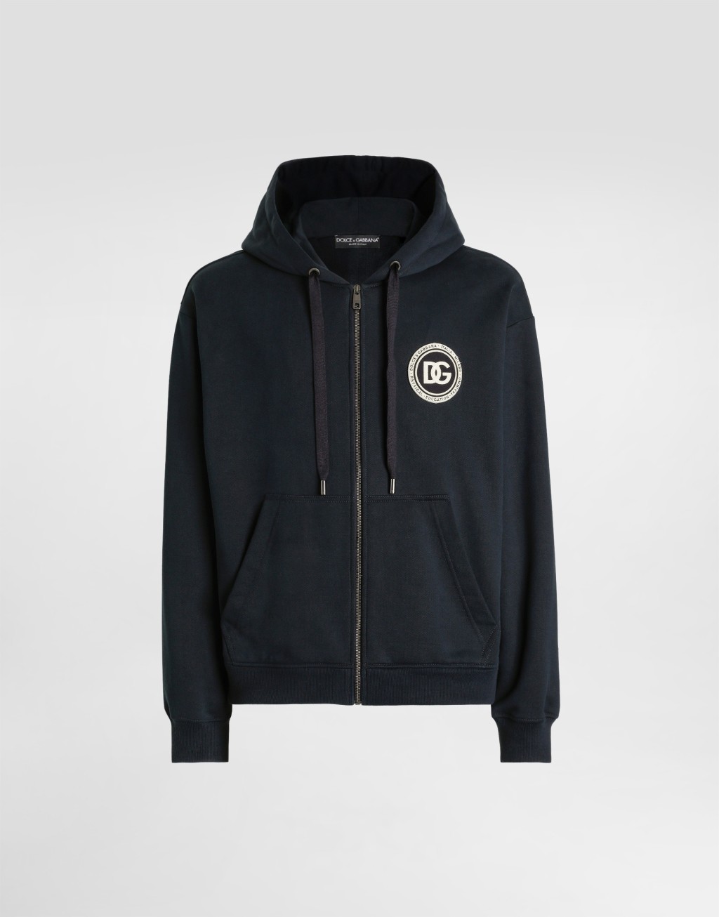 拼饰平纹针织连帽卫衣1