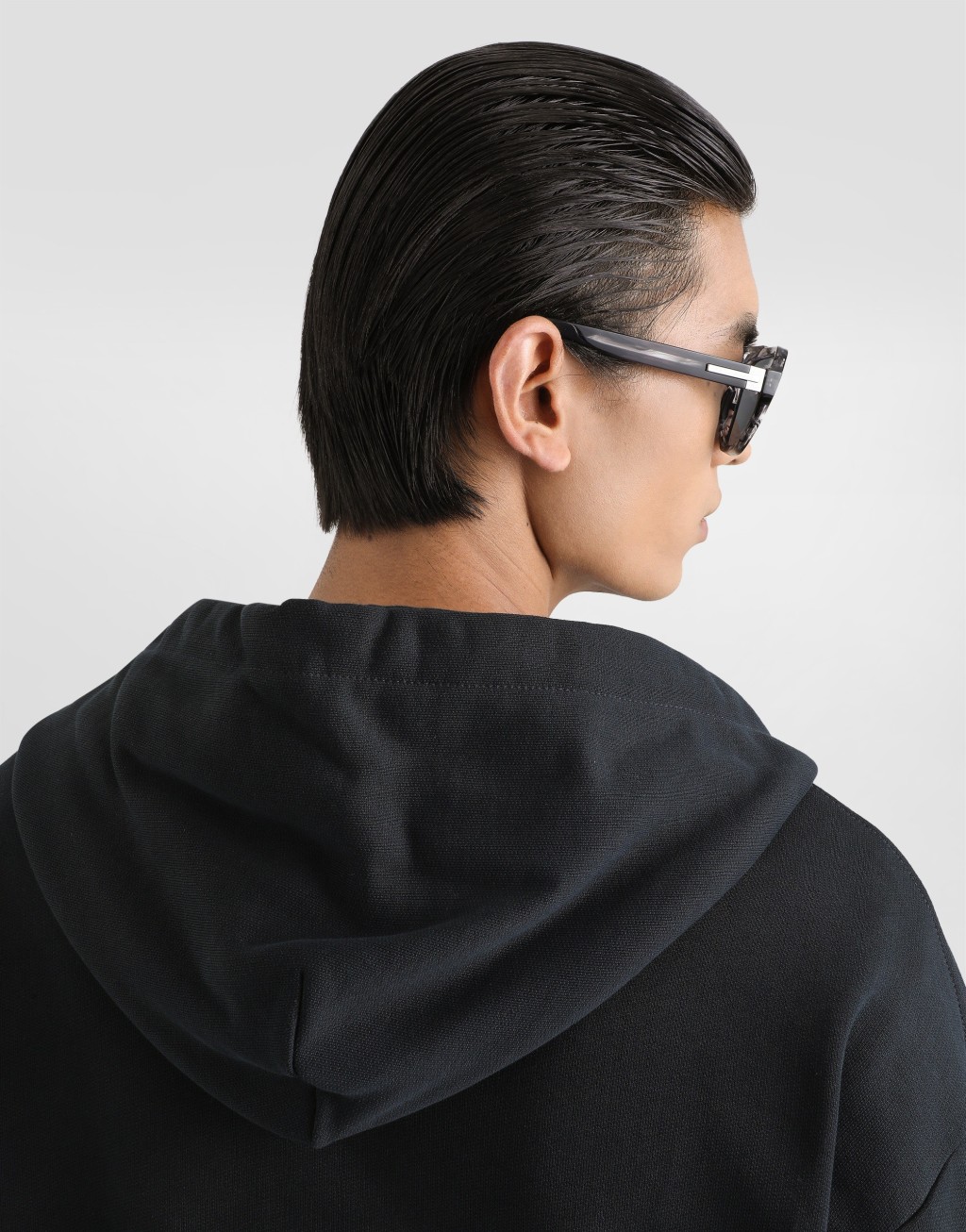 拼饰平纹针织连帽卫衣4