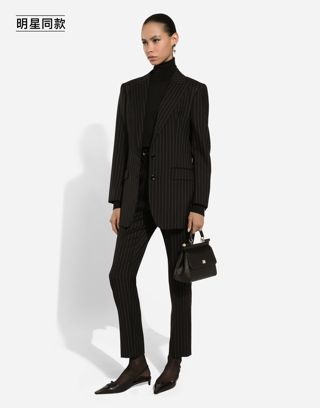 Sicily 中号牛皮革手袋 + 真丝斜纹方巾套组3