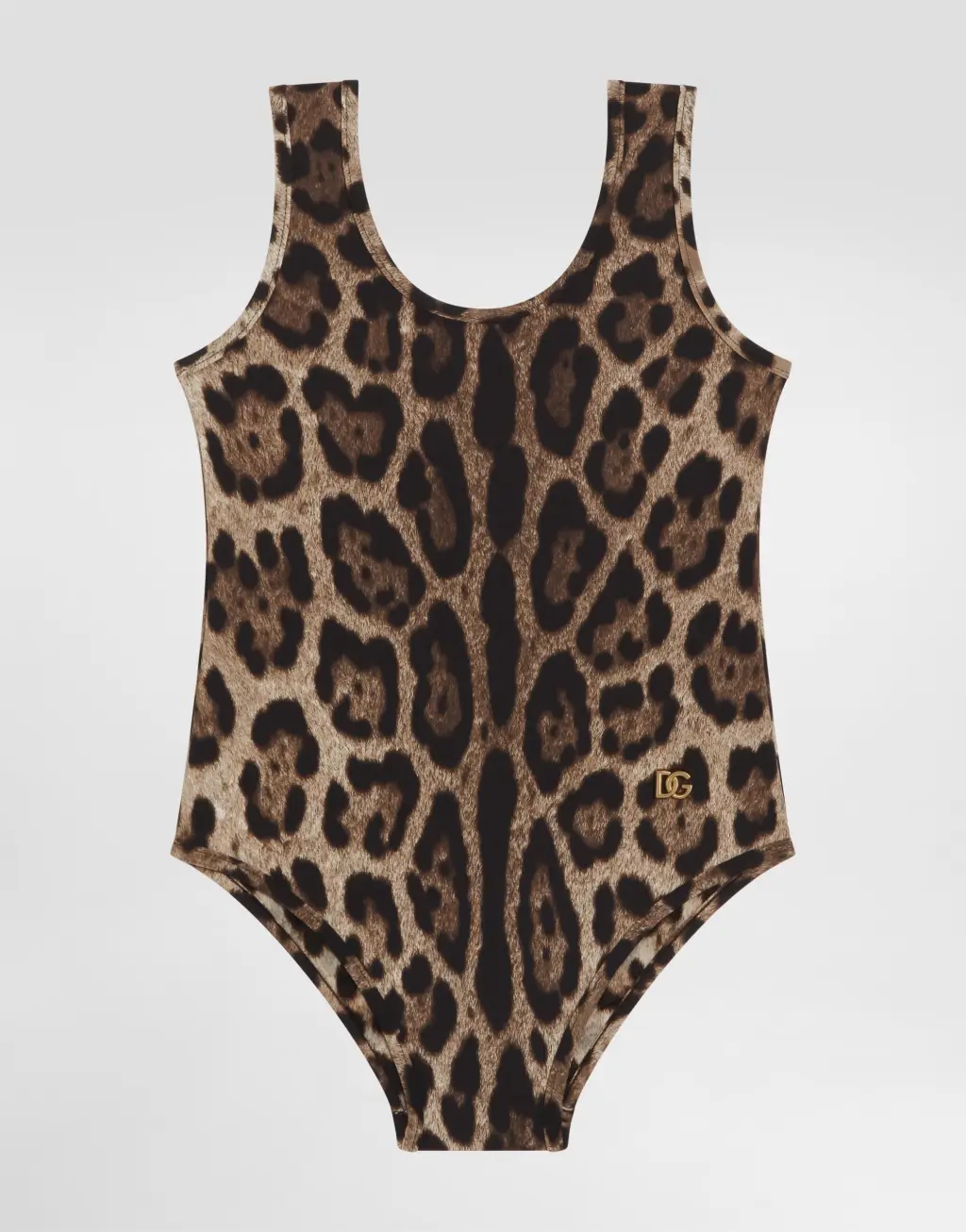 豹纹连体泳衣