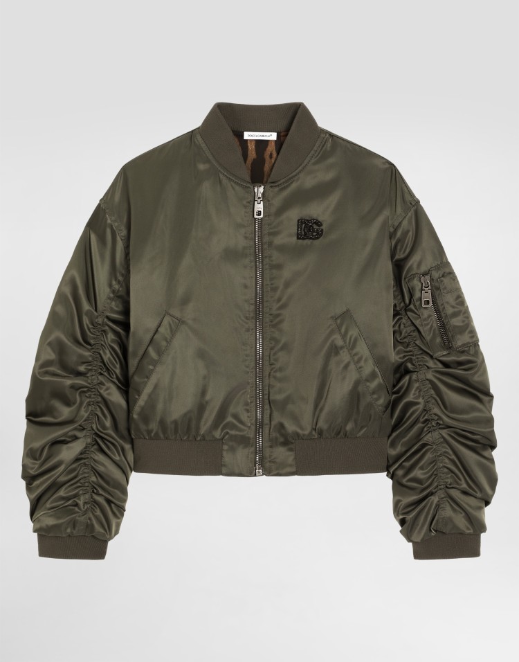 尼龙帆布飞行员夹克