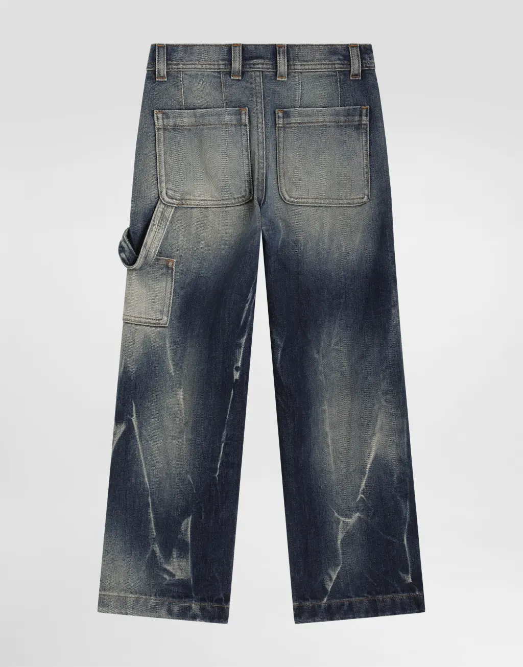 水洗牛仔长裤