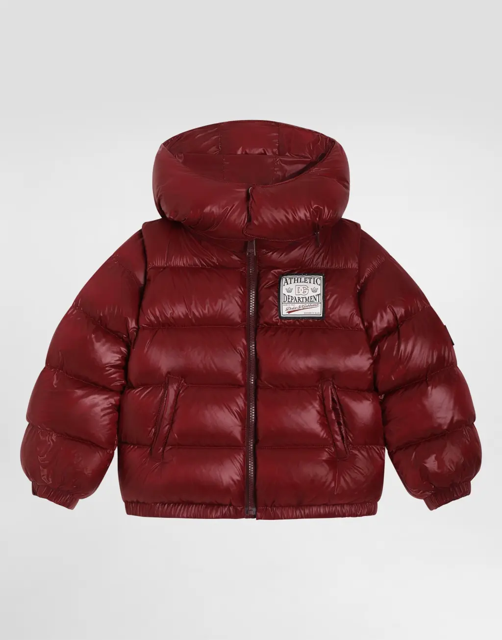 DG刺绣长款尼龙羽绒服