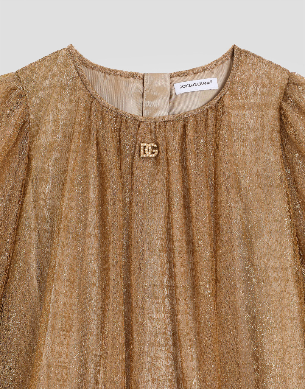 金银线蕾丝连衣裙3