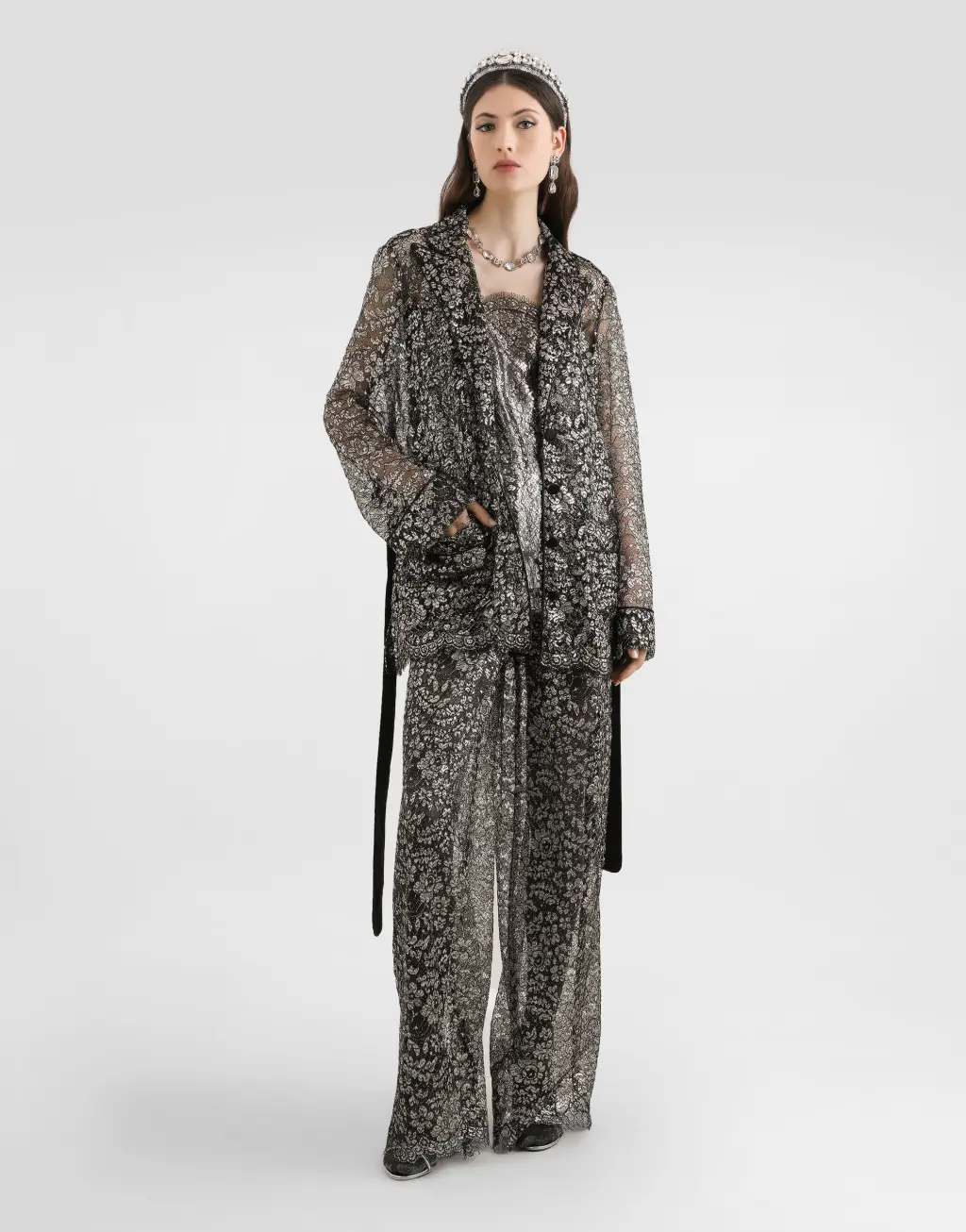 金银线蕾丝 Vanity 衬衫